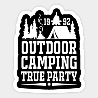 1992 outdoor camping true party T Shirt For Women Men Sticker